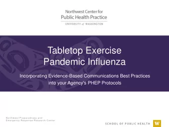 Tabletop Exercise  Pandemic Influenza  Incorporating Evidence-Based Communications Best Practices