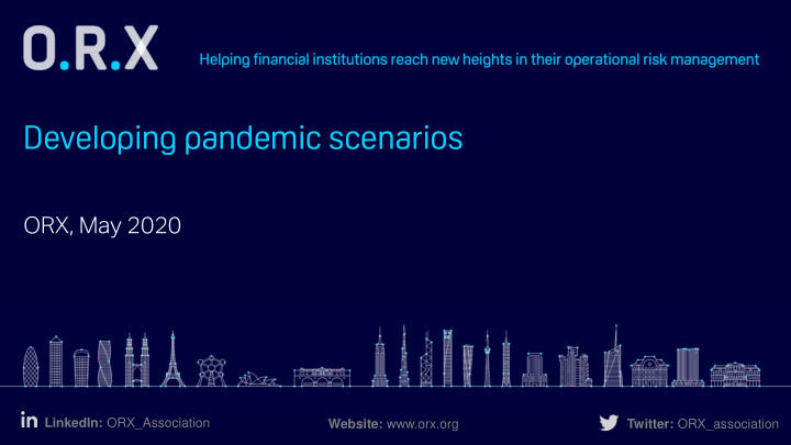 developing pandemic scenarios