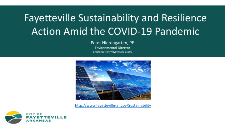 fayetteville sustainability and resilience action amid