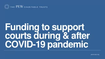 Funding to support  courts during &amp; after  COVID-19 pandemic  Panelists  Erika Rickard  Aja
