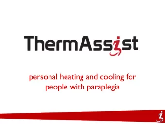 personal heating and cooling for  people with paraplegia  body temperature regulation  Body gets