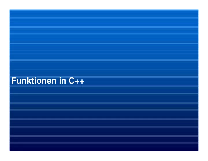 funktionen in c funktionen und parameter