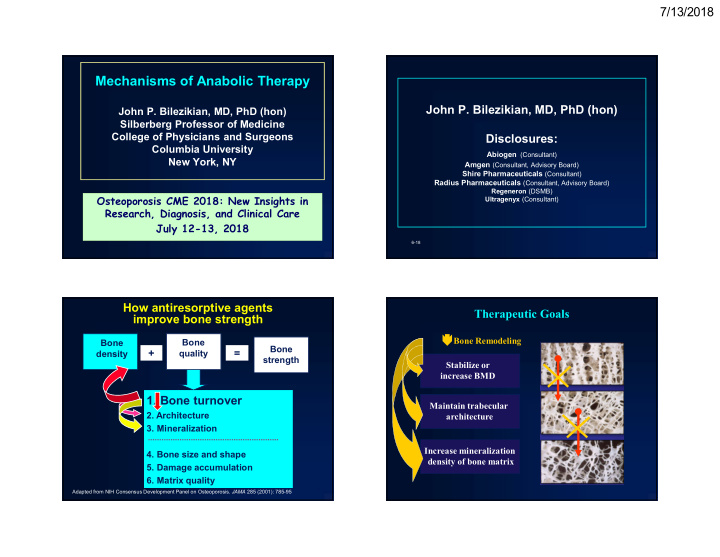 mechanisms of anabolic therapy