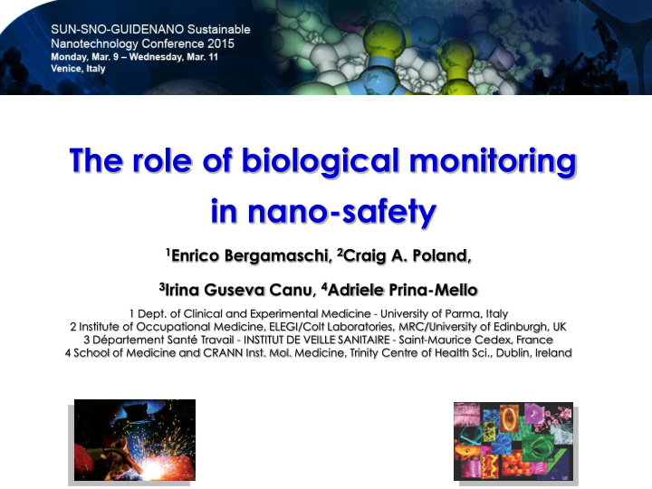 the role of biological monitoring