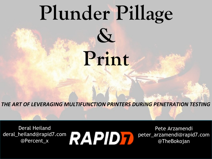 plunder pillage print