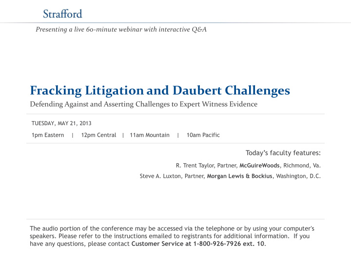 fracking litigation and daubert challenges