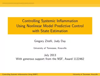 Controlling Systemic Inflammation  Using Nonlinear Model Predictive Control  with State Estimation