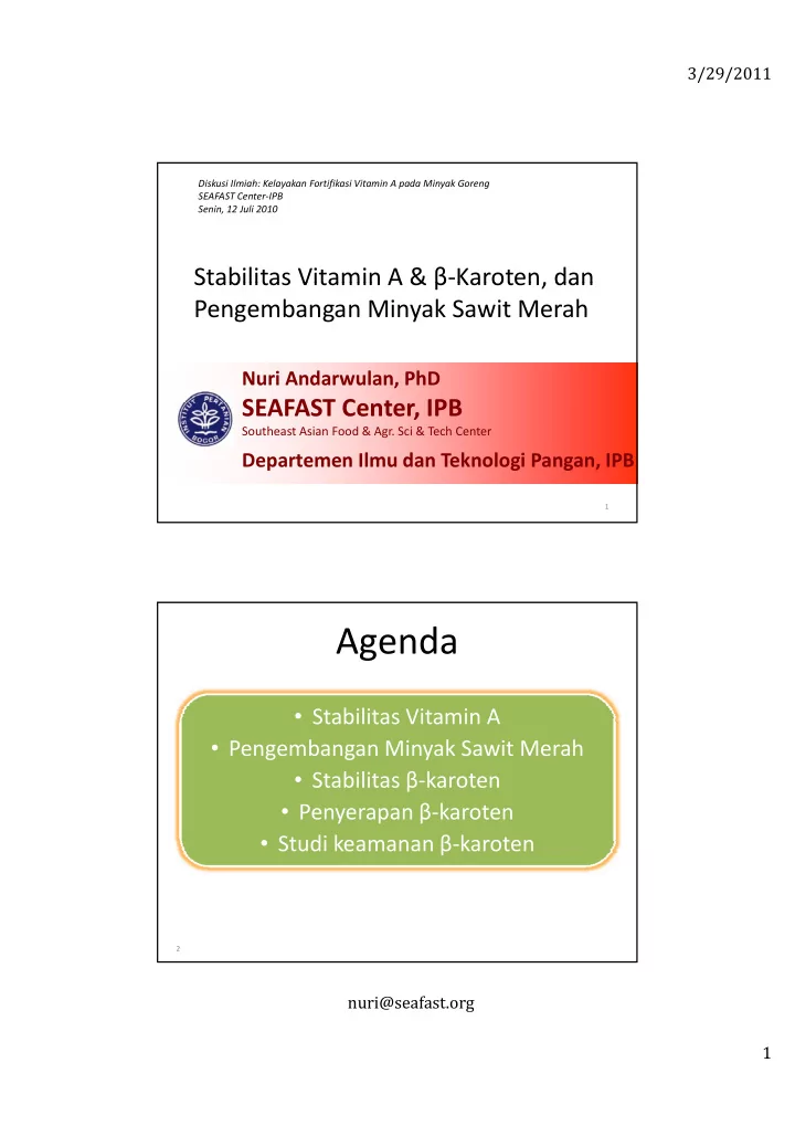 agenda