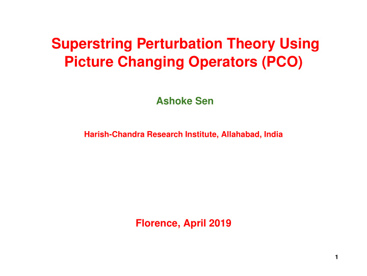 superstring perturbation theory using picture changing