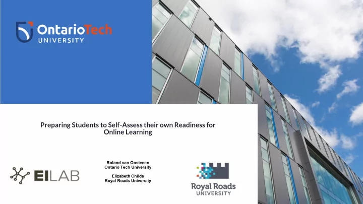 preparing students to self assess their own readiness for