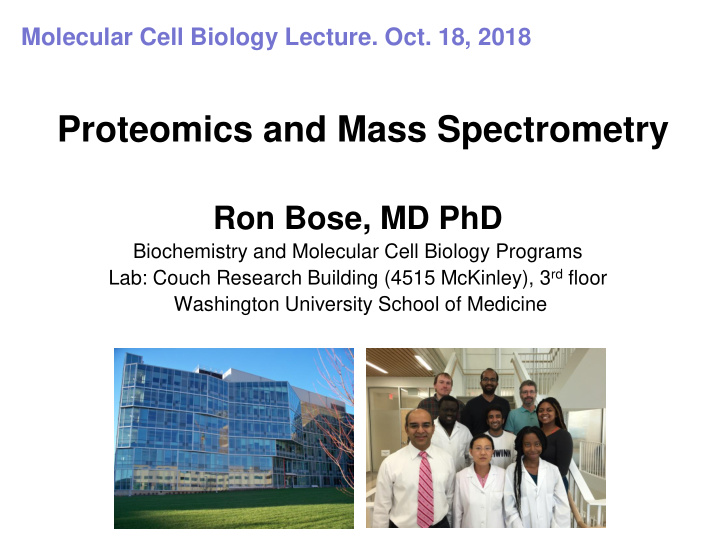 proteomics and mass spectrometry