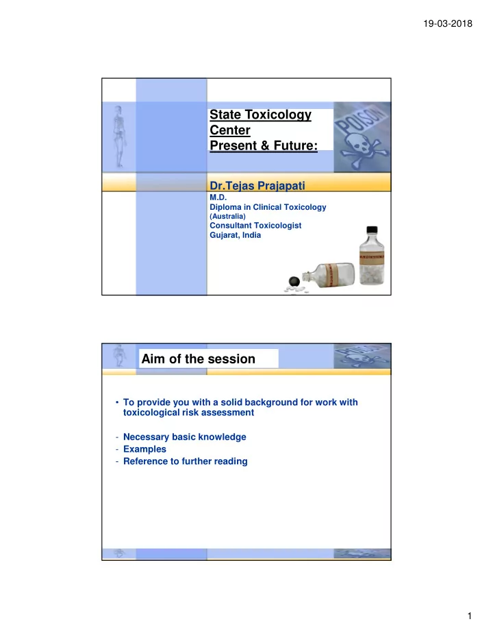 state toxicology center present amp future