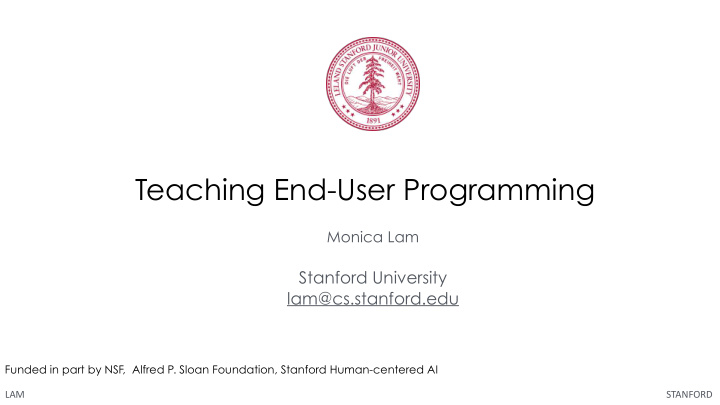 teaching end user programming