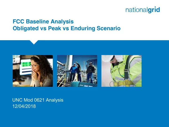fcc baseline analysis obligated vs peak vs enduring