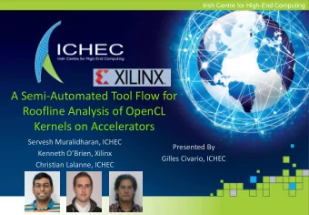 Kernels on Accelerators  Servesh Muralidharan, ICHEC  Presented By  Kenneth OBrien, Xilinx