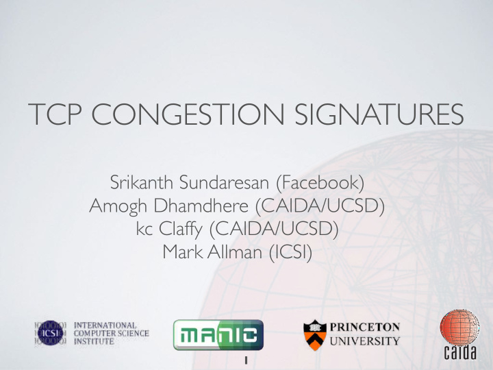 tcp congestion signatures