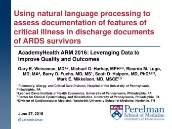 Using natural language processing to  assess documentation of features of  critical illness in