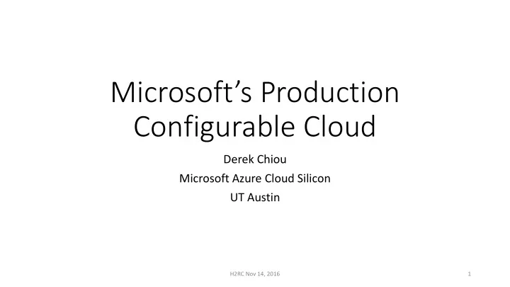 microsoft s production