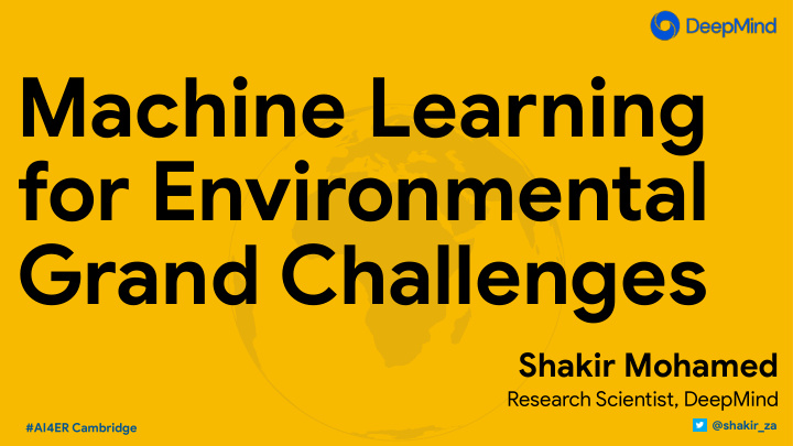 machine learning for environmental grand challenges