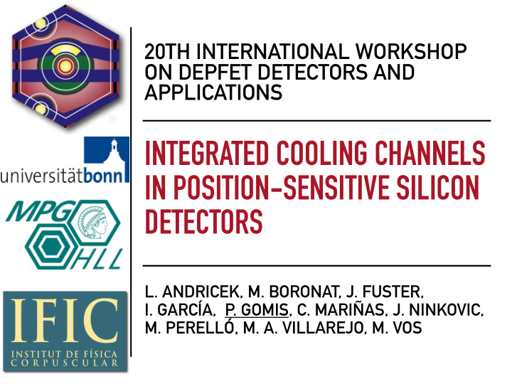 integrated cooling channels in position sensitive silicon