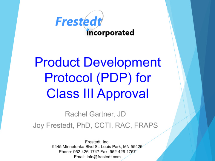 product development protocol pdp for