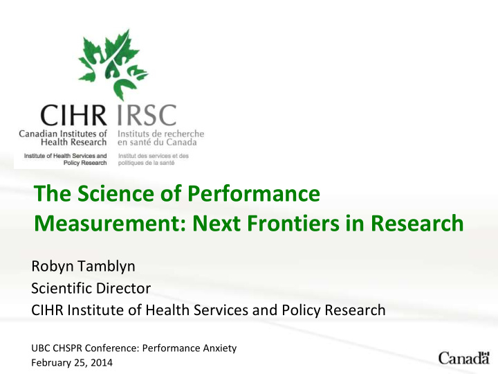 cihr institute of health services and policy research ubc