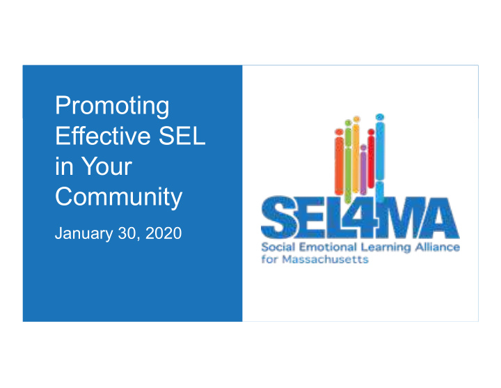 promoting effective sel in your community