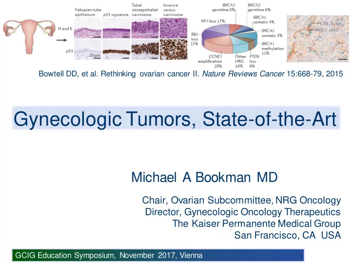 gynecologic tumors state of the art