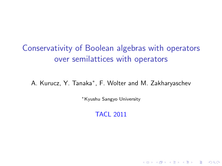 conservativity of boolean algebras with operators over