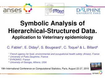 Symbolic Analysis of  Hierarchical-Structured Data.  Application to Veterinary epidemiology C.