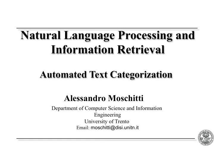 natural language processing and information retrieval