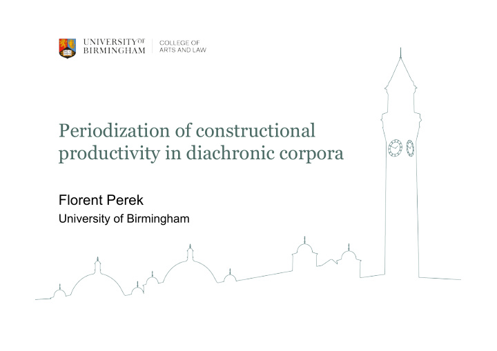periodization of constructional productivity in