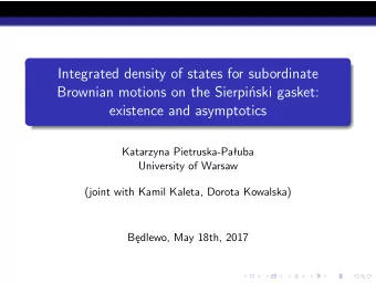 Integrated density of states for subordinate  Brownian motions on the Sierpiski gasket: