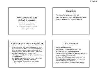 Disclosures  No relevant disclosures to this talk  I am the CME quiz editor for JAMA
