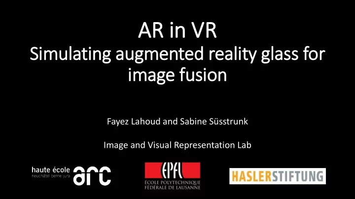 ar in in vr