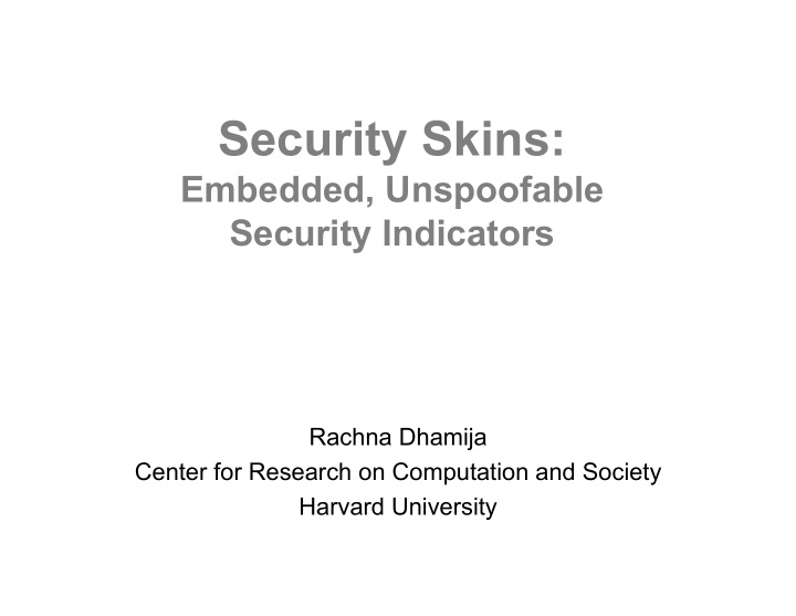 security skins