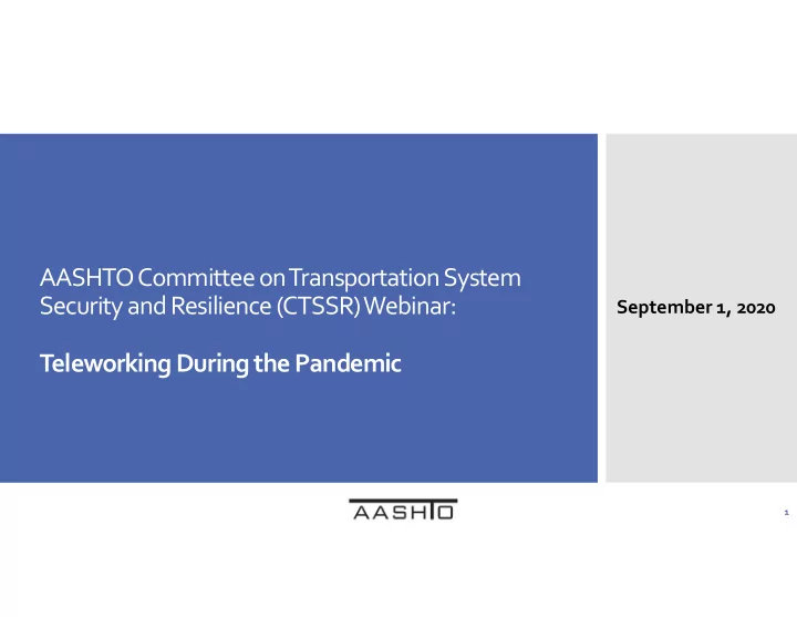 aashto committee on transportation system security and