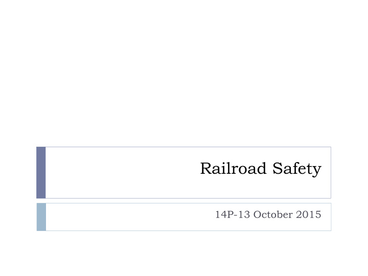 railroad safety