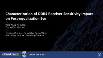 TITLE  Topic:  Characterization of DDR4 Receiver Sensitivity Impact o Nam elementum commodo