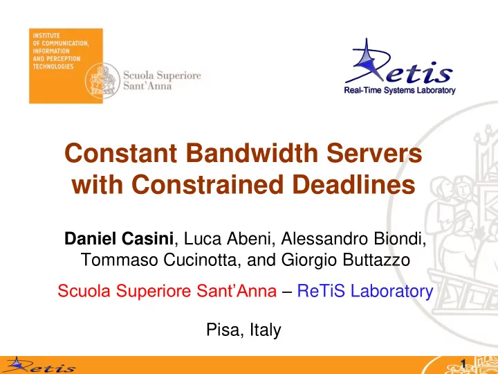 with constrained deadlines