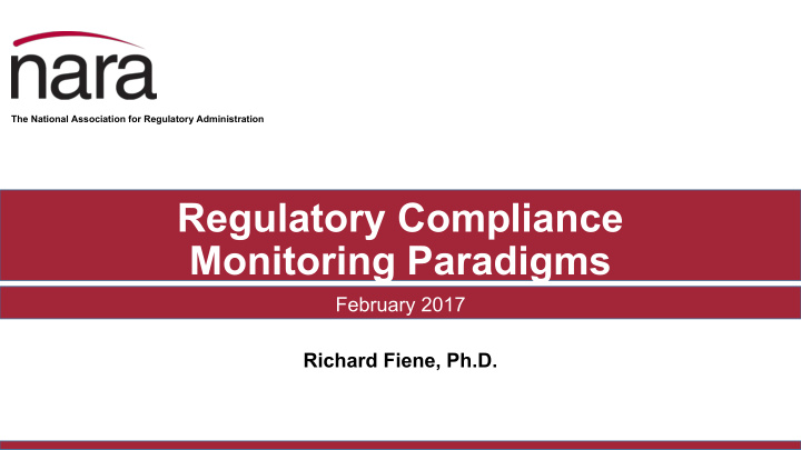 regulatory compliance monitoring paradigms