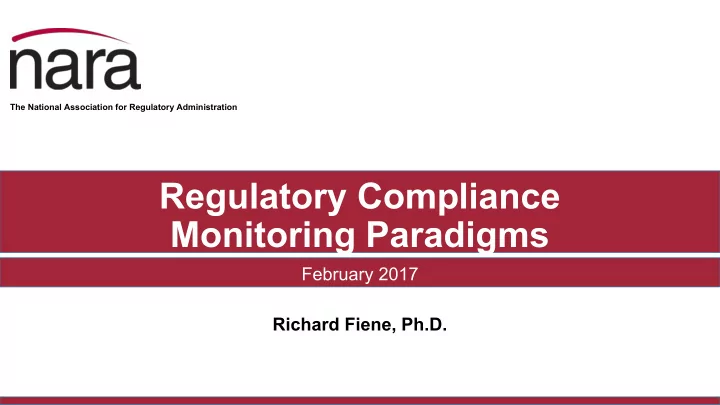 regulatory compliance monitoring paradigms