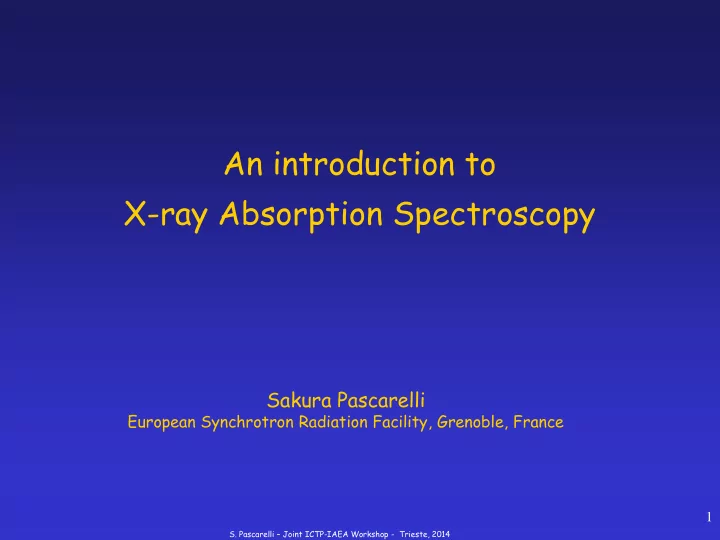an introduction to x ray absorption spectroscopy