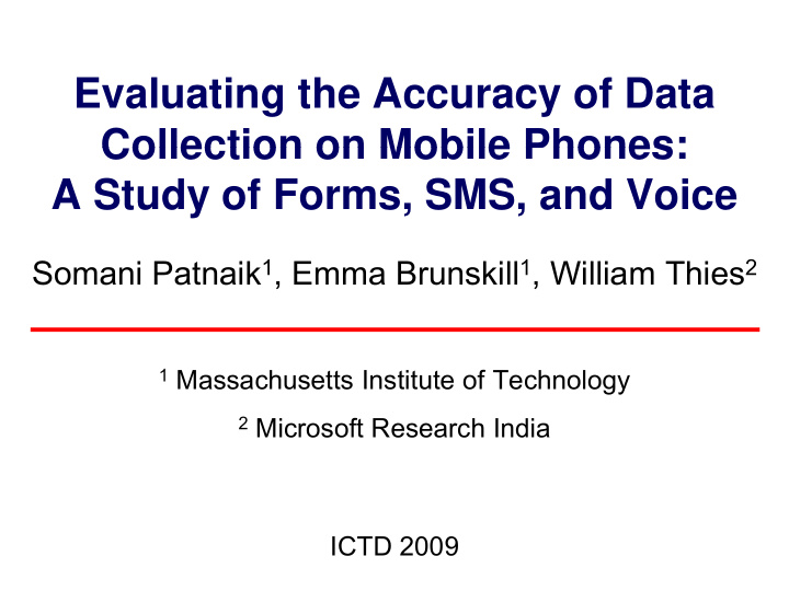 evaluating the accuracy of data collection on mobile