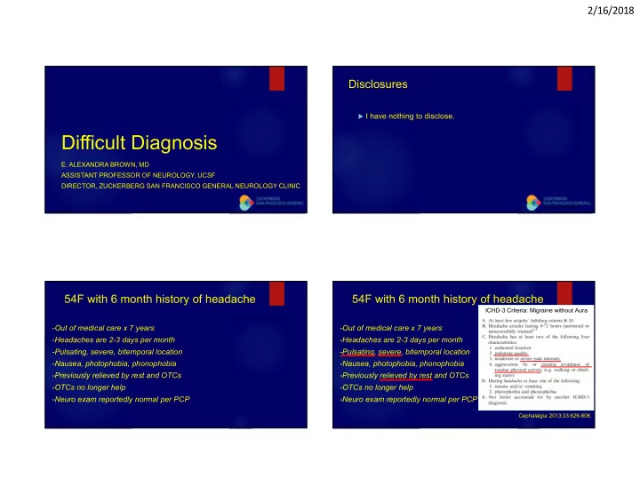 difficult diagnosis