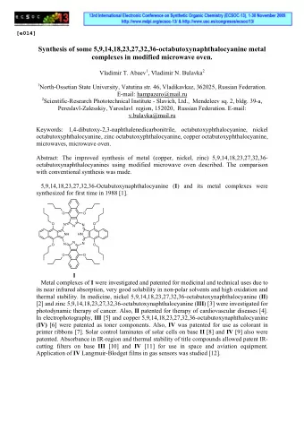 Synthesis of some 5,9,14,18,23,27,32,36-octabutoxynaphthalocyanine metal  complexes in modified