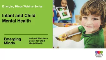 Infant and Child  Mental Health  Webinar 2  Engaging with parents  and infants in the first