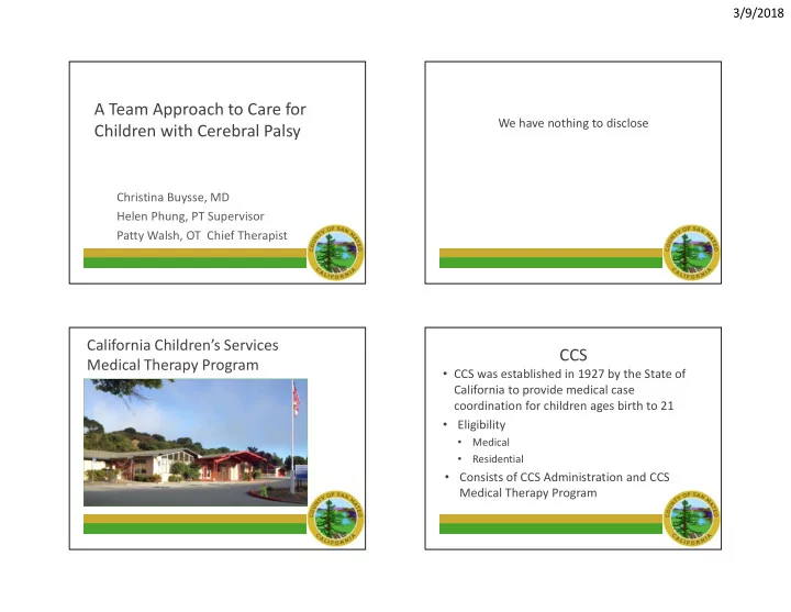 a team approach to care for