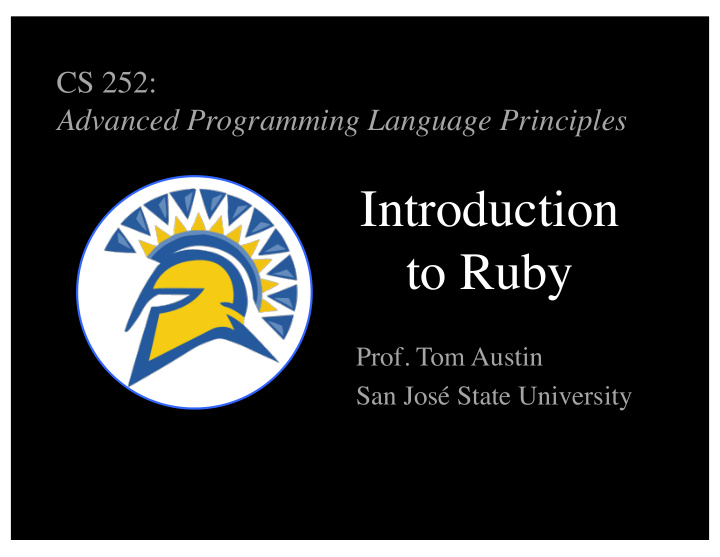 introduction to ruby