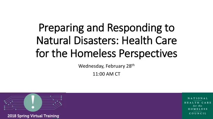 preparing and responding to